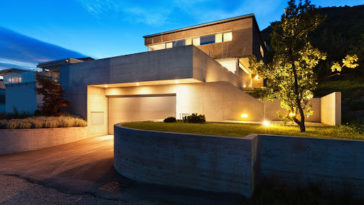 Architecture modern design, beautiful house, night scene