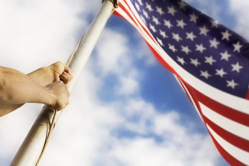 Raising An American Flag